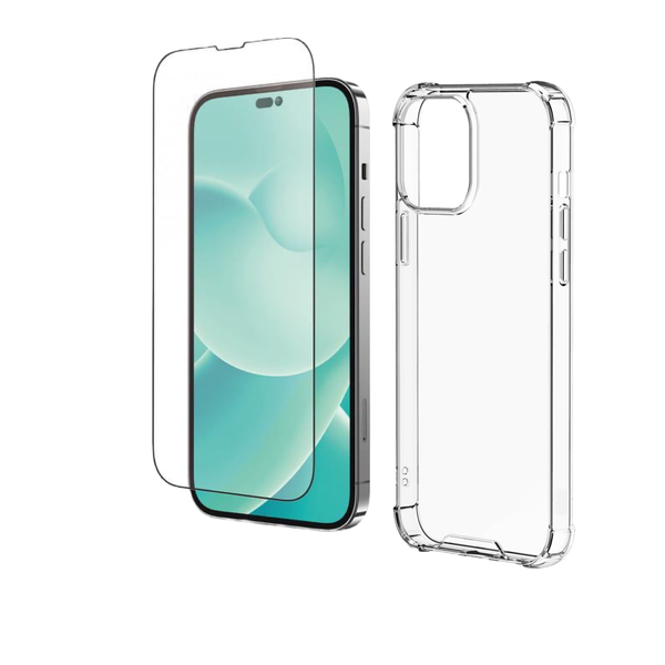 Glass + Clear Cover For Apple iPhone 15 / 15 Plus / 15 Pro / 15 Pro Max
