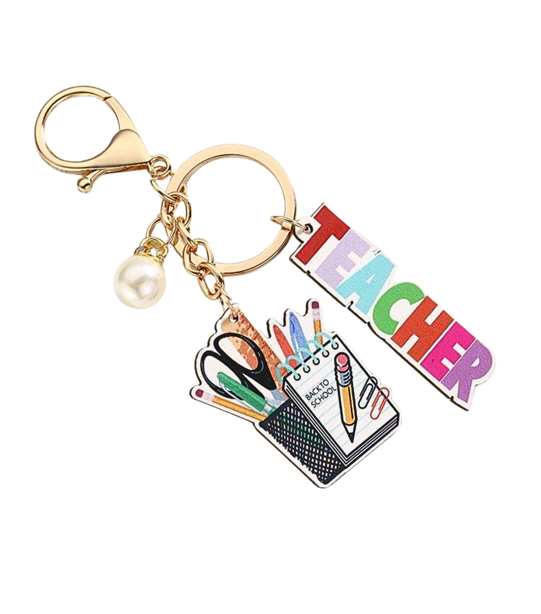 Apple of My Eye Teacher's Treasure Keychain