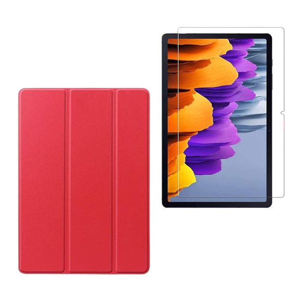 Ultra Tin Flip Cover &amp; Screen for Compatible Samsung Tab S9FE - Red