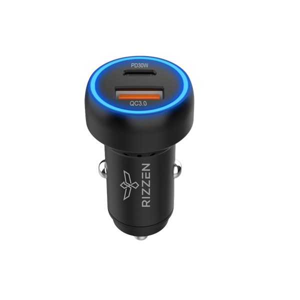 Rizzen Premium 48W Super Fast Car Charger Duo