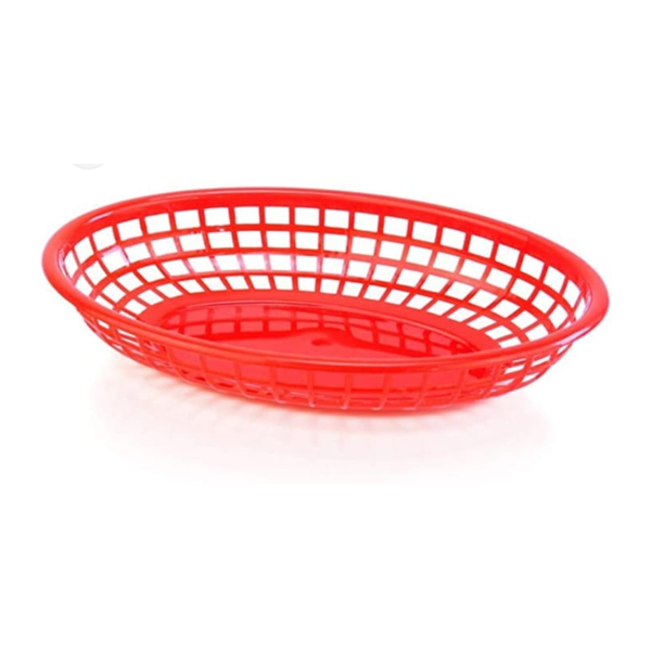 Plastic Fast Food Basket- Red- 240 x 130 x 50mm - Pack of 48