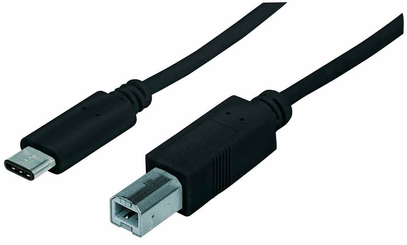 Manhattan Hi-Speed USB C Device Cable-USB 2.0 Type-C Male to Type-B Male