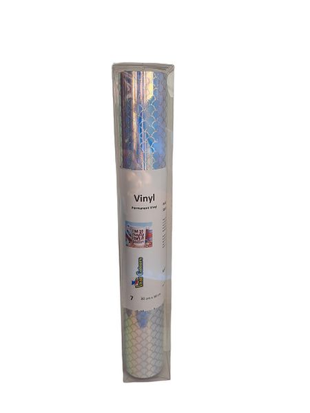 Vivid Colours Holographic Semi Clear Sticker Vinyl 7pc 30x30cm +1m Trans