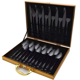 84 Piece Stainless Steel Cutlery Set in Two-Tier Storage Case