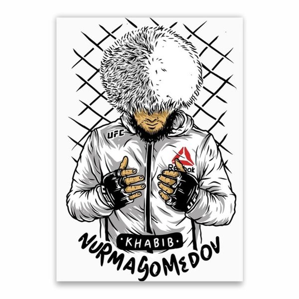 Khabib Nurmagomedov White Poster - A1