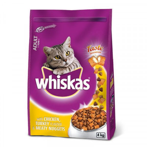Whiskas Cat Food Meaty Nugget 4Kg Chicken Turkey