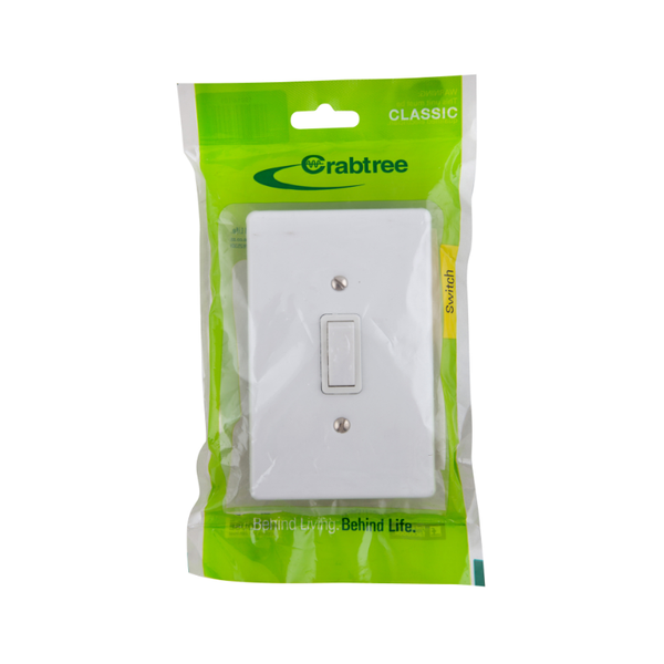 Crabtree - Light Switch - 1 Lever - 4X2 - Bulk Pack of 3