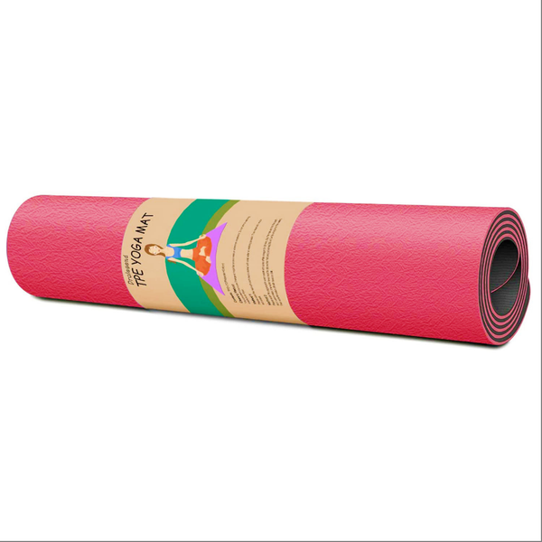 Slip Tpe Yoga Mat - Gym Accessory - Red image