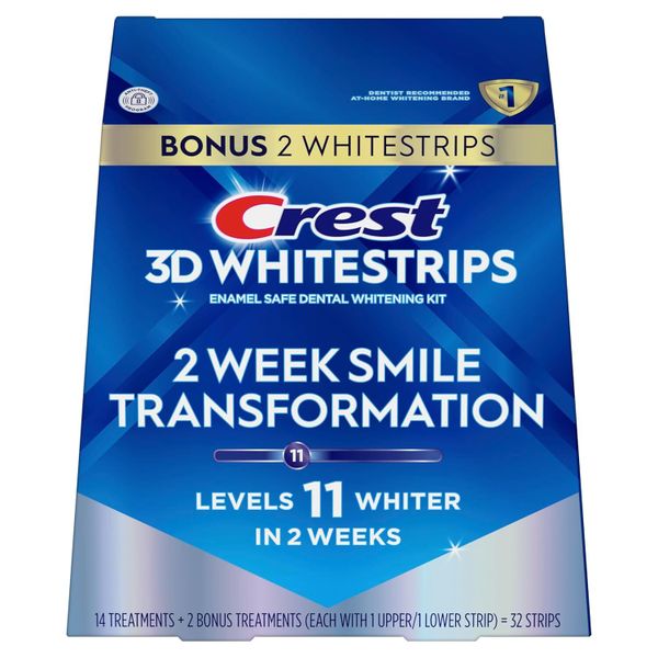 Crest 3D Teeth Whitestrips - 2 Week Smile Transformation (32 Strips)