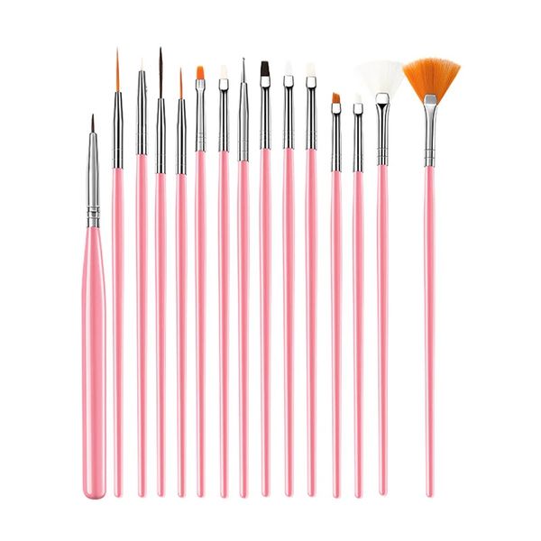 Synergy360 15-Piece Acrylic Nail Art Design Painting Pen Brush Set