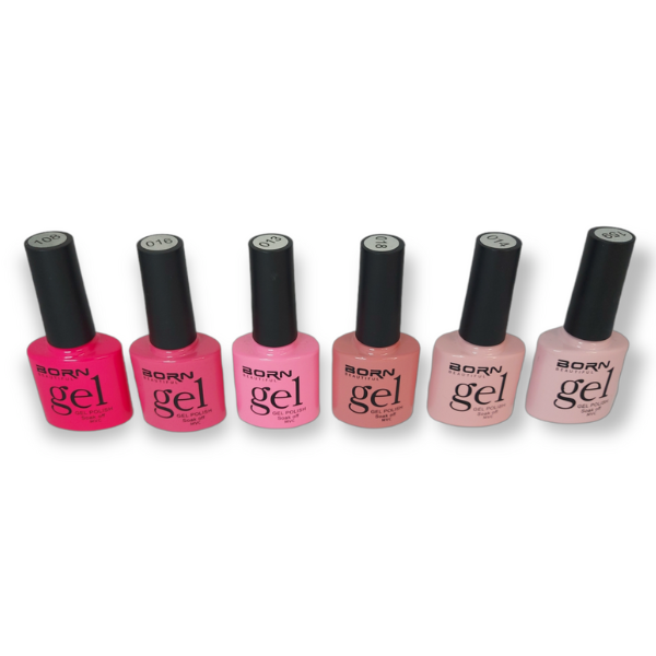 UV/LED Gel Nail Polish - Shades of Pink - 6 piece