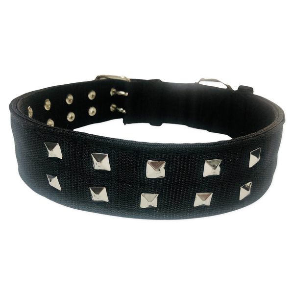 Large Dog Black - Heavy Duty Collar with Studs