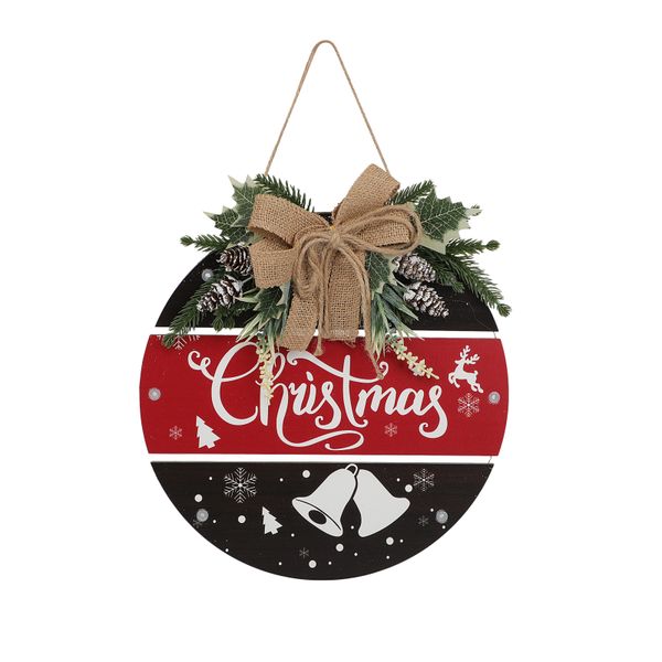 Christmas Hanging Decoration Wooden Door Sign Party Gathering Hanging