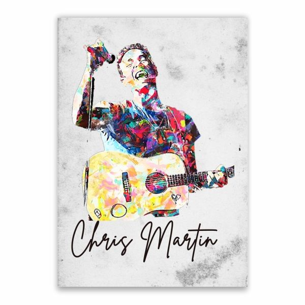Chris Martin Colourful Poster - A1