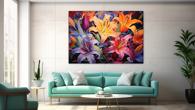 Canvas Wall Art - Lily Garden Symphony - JT0118