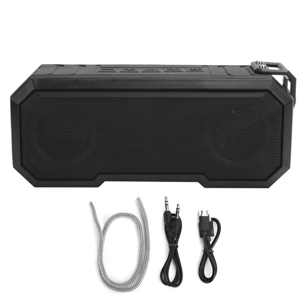Wireless Bluetooth Speaker Waterproof Flash Light Bass Stereo Black