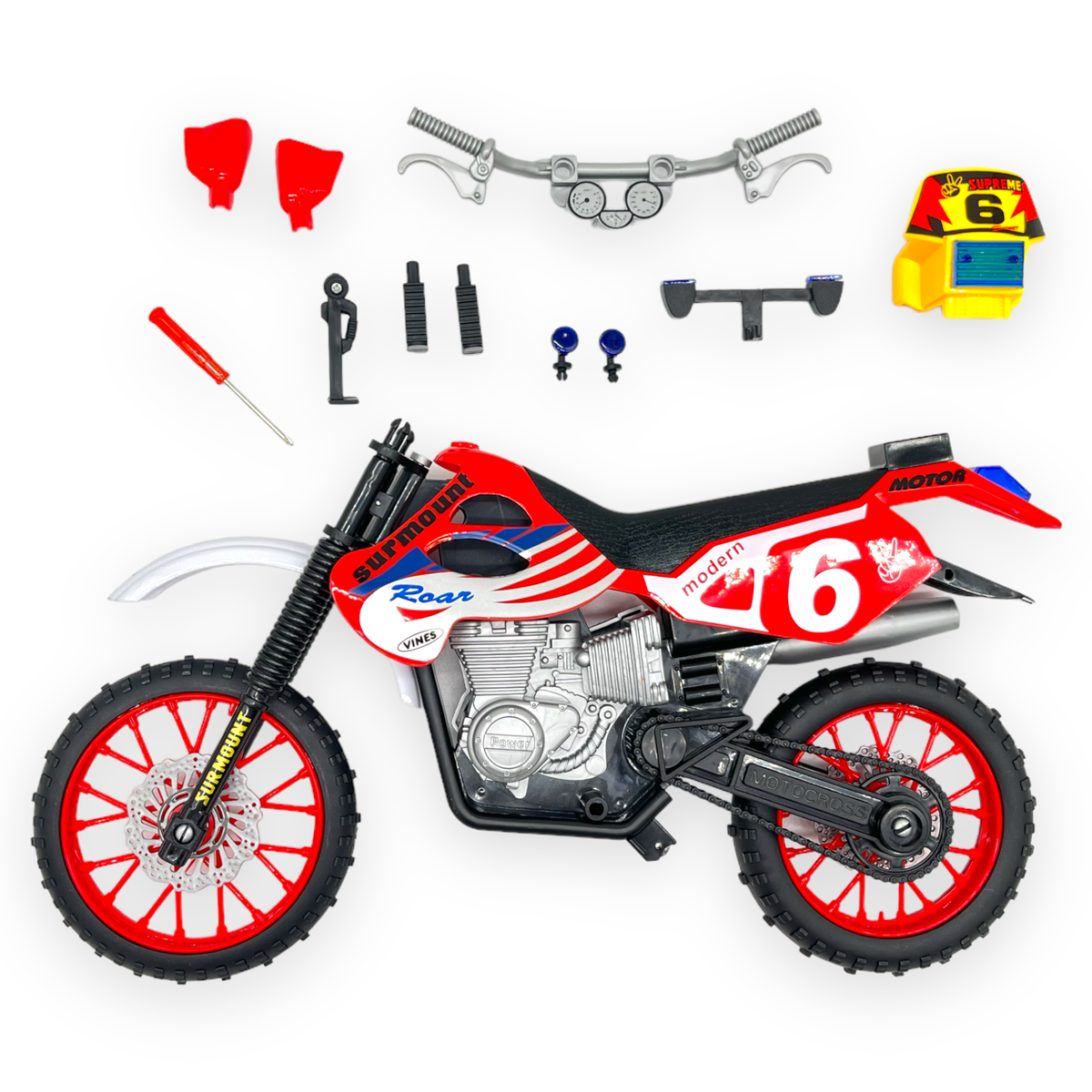 Sports Series Dirt Bike Customisable Motorbike Toy Toys for Boys