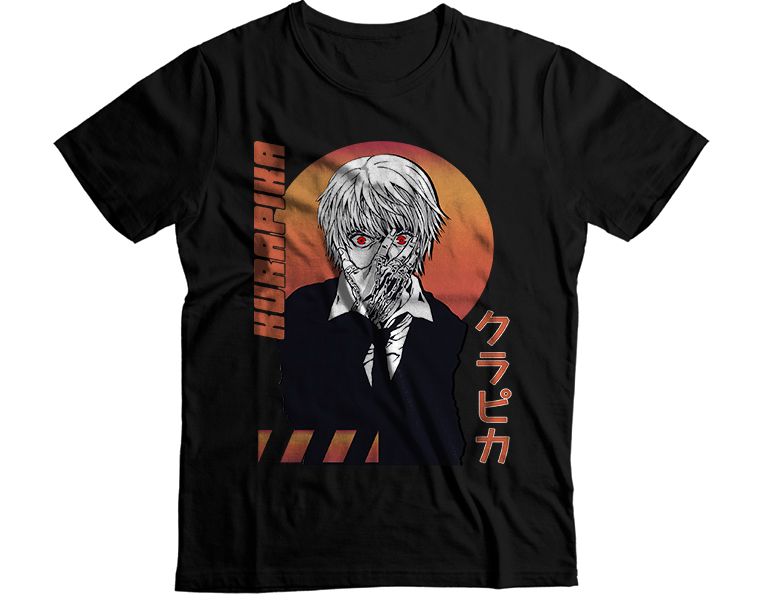 Kurapika Black Suit Red Moon Graphic T-Shirt