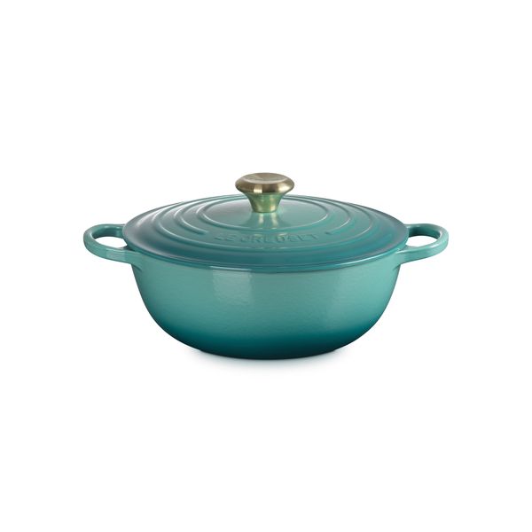 Le Creuset Cast Iron Signature Soup Pot with Light Gold Knob - 26cm