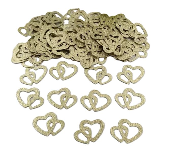 100pcs of Interlocking Heart-Shaped Table Confetti