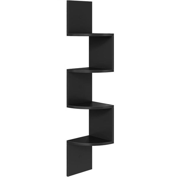 Jack Brown 5-Tier Floating Corner Shelf MultiLayer Corner Display Bookshelf