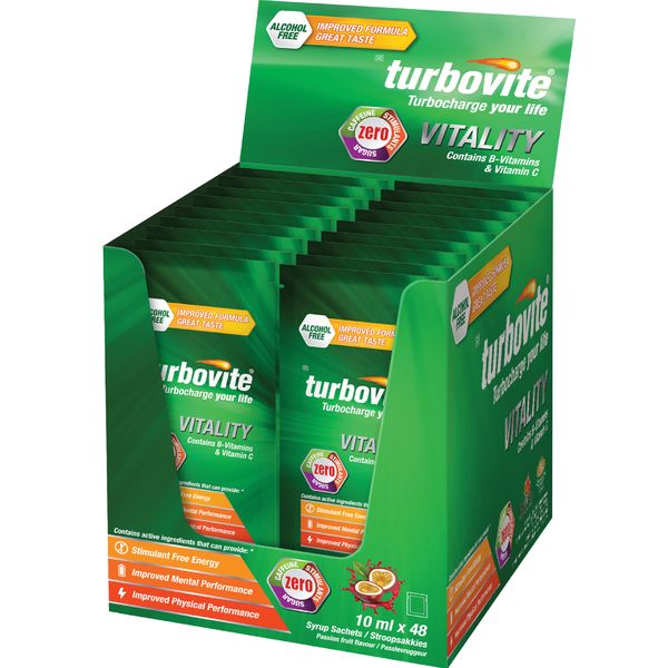 Turbovite Vitality Alcohol Free Sachets - 48 x 10ml