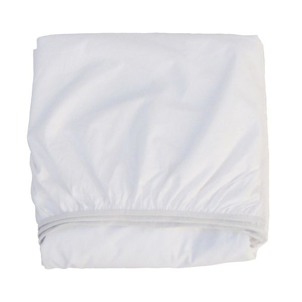 Hospitality Collection White Cotton Plain Lightweight 500TC Fitted Sheet