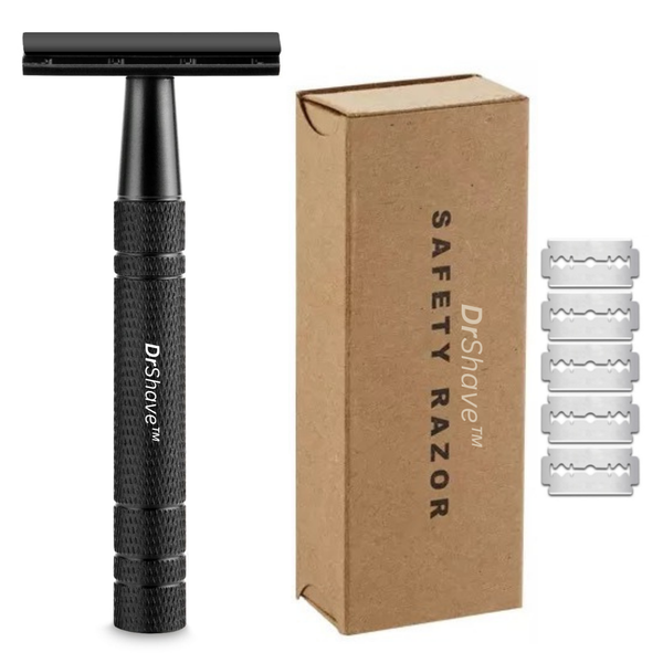 Premium Safety Razor &amp; 5 Razor Blades image