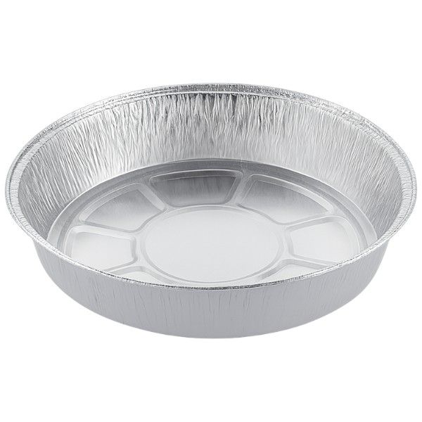 1 Pack - Round Disposable Aluminum Foil Baking Pan - Silver