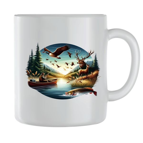 Duck Coffee Mugs for Men Women Trendy Fishing Lover Graphic Cup Present 196