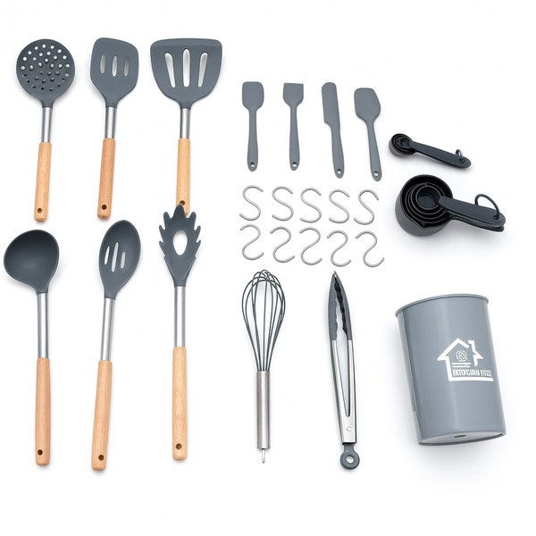 33-Piece Silicone Kitchen Utensil Set