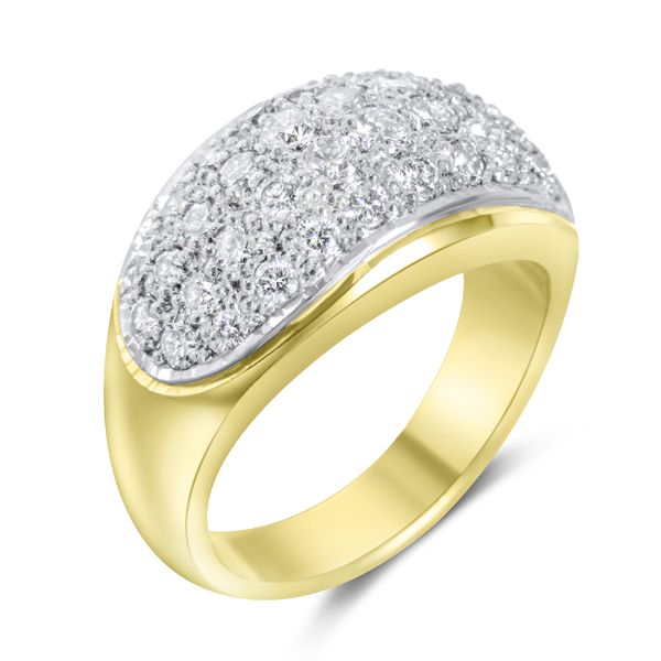 Morrisons Bombé 18k Yellow &amp; White Gold Natural Diamond Ring