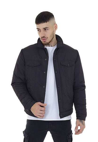 Brave Soul Mens Black Padded Jacket