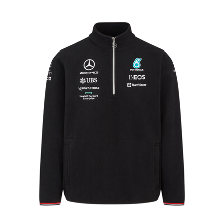 Mercedes AMG Petronas F1 RP 1 4 Zip Fleece Jacket Black Daily Sale Shop