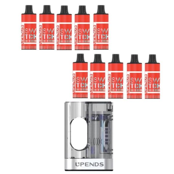 Upends Switch Disposable Vape Pods 50mg with Battery - Cherry Ice x 10