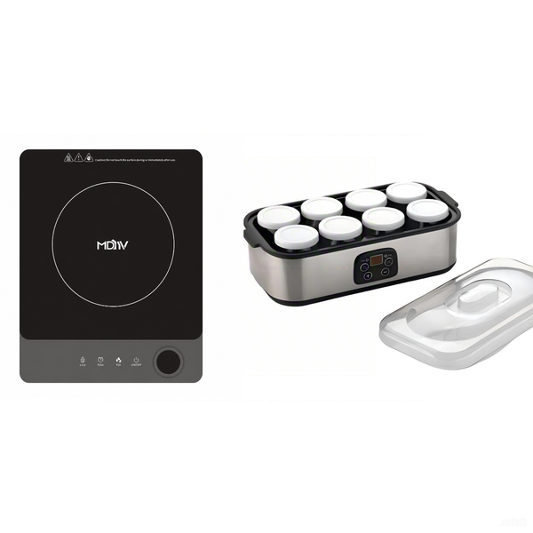 MDMV Induction Cooker &amp; 8-Cup Yogurt Maker Bundle Pack