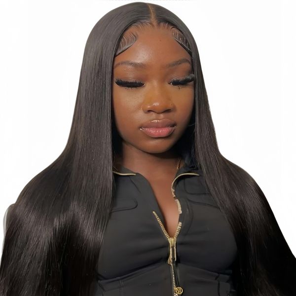 Luvée 22" 4x4 Brazilian Hair Straight Wig Human Hair Transparent Lace