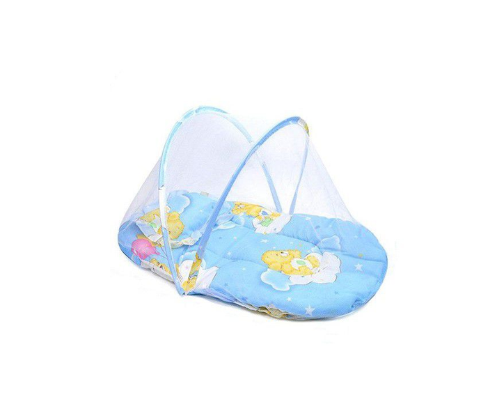 New Born Foldable Baby Mosquito Tent Travel Instant Bed - Blue
