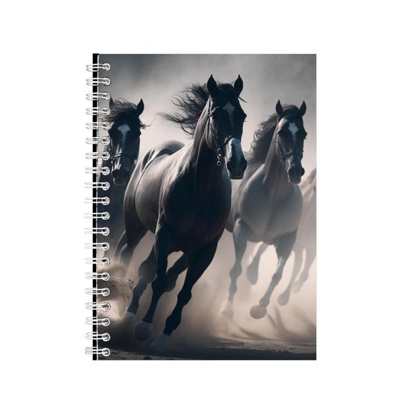 Group Of Horses Running Together Notebook Gift Idea A4 Notepad Pad 78