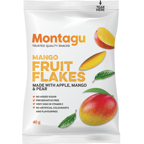 Montagu Dried Fruit Flakes Mango 10x 40g Box
