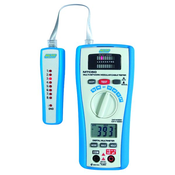 Major Tech 2-In-1 LAN Tester and Multimeter (MTC50)