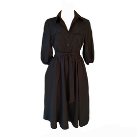 Ladies Collar Dress with Belt and Side Pockets | Shop Today. Get it ...