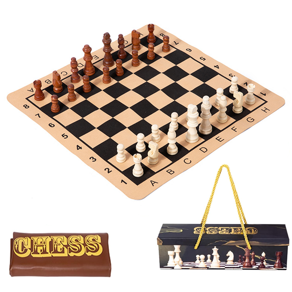 Chess Set,Classic Table Strategy Game,Foldable Portable Chess Board Game
