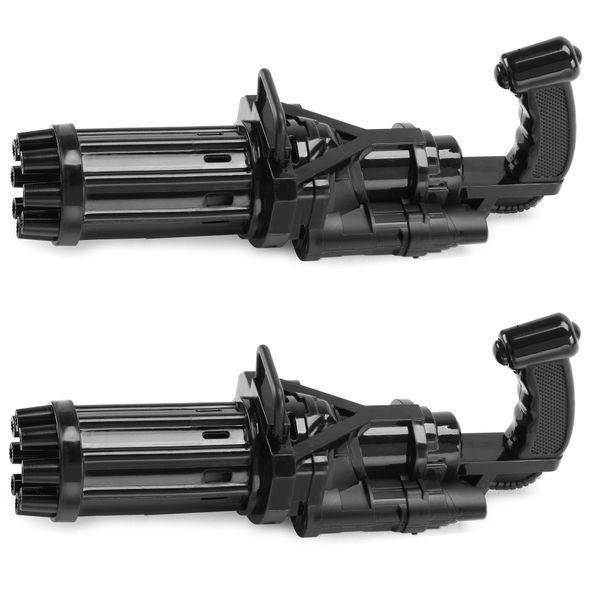 JB LUXX 20cm 8 HOLE Gatling Electric Bubble Gun Machine - Set of 2
