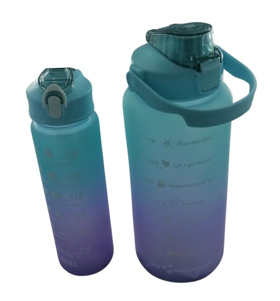 2 Toned Flip Top Water Bottles Pack Of 2