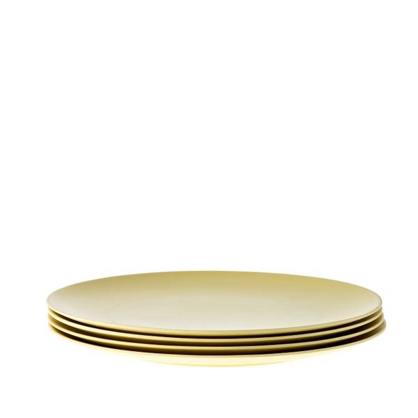 George &amp; Mason - Ava Bamboo Fibre Dinnerplate 4pk Yellow