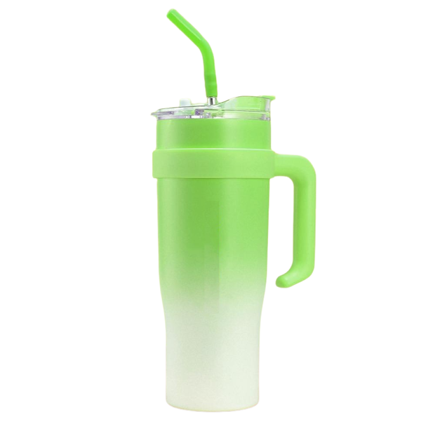 Leak Proof Tumbler Vacuum Mug Cup with Handle and Straw - 1.2L