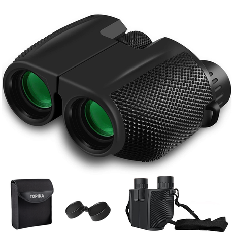 Topika 12x25 Compact Binoculars for Adults & Kids, Large View, Low Light Image