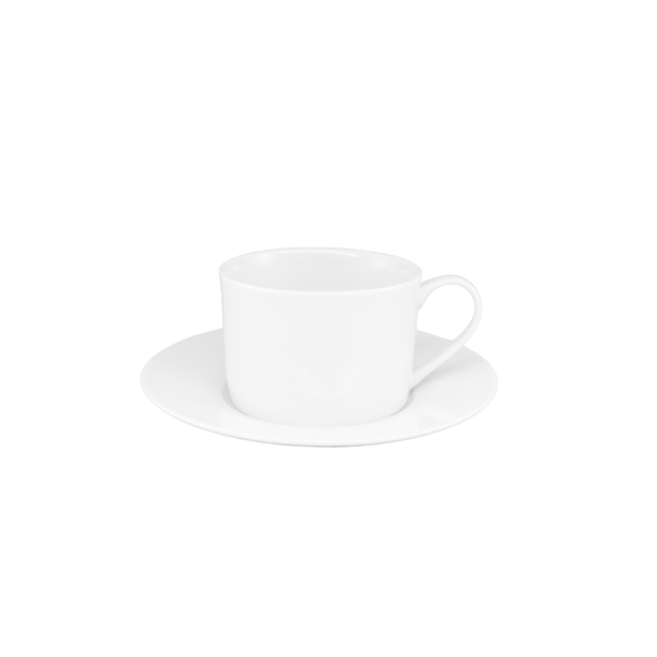 JAN - White Cup &amp; Saucer - Set of 4