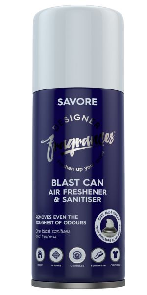 Designer Fragrances Savore Blast Air Freshener &amp; Sanitiser Spray 400ml